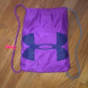 PURPLE UNDER ARMOR drawstring bag